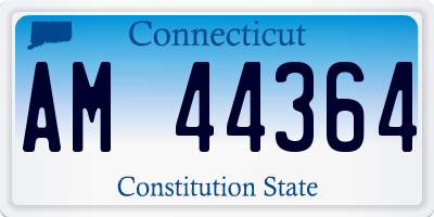 CT license plate AM44364