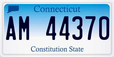 CT license plate AM44370