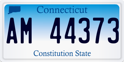CT license plate AM44373