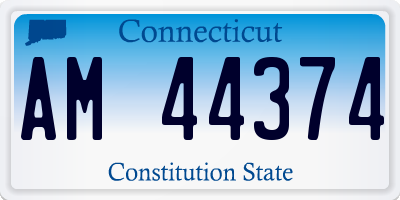 CT license plate AM44374