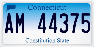 CT license plate AM44375