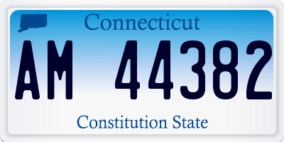CT license plate AM44382