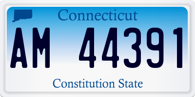 CT license plate AM44391