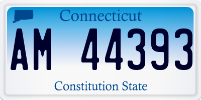 CT license plate AM44393