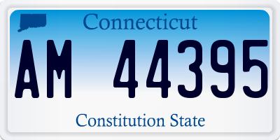 CT license plate AM44395