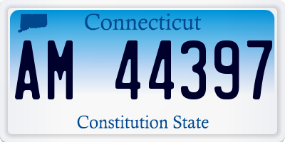 CT license plate AM44397