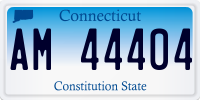 CT license plate AM44404