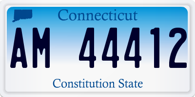CT license plate AM44412