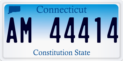 CT license plate AM44414
