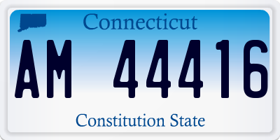 CT license plate AM44416