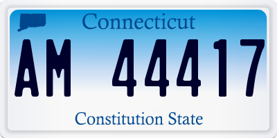 CT license plate AM44417