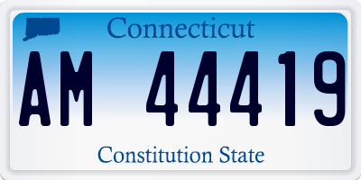 CT license plate AM44419