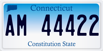 CT license plate AM44422