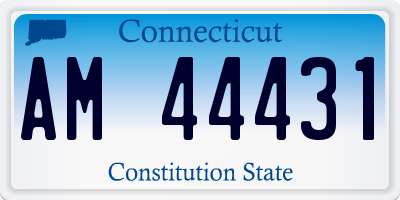 CT license plate AM44431