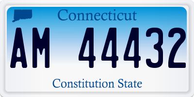 CT license plate AM44432