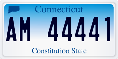 CT license plate AM44441