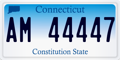 CT license plate AM44447