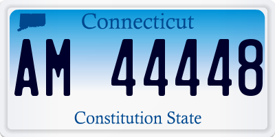 CT license plate AM44448