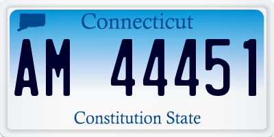 CT license plate AM44451