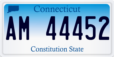 CT license plate AM44452