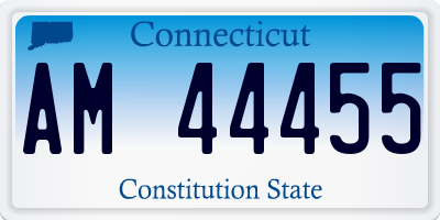 CT license plate AM44455