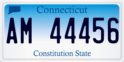 CT license plate AM44456