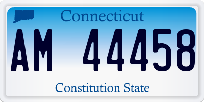 CT license plate AM44458
