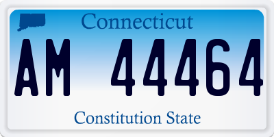 CT license plate AM44464