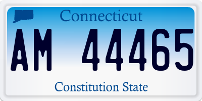 CT license plate AM44465