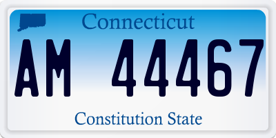 CT license plate AM44467