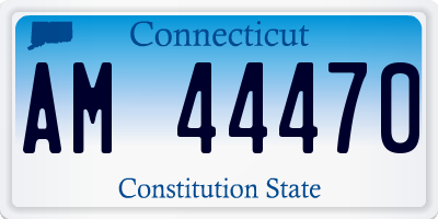 CT license plate AM44470