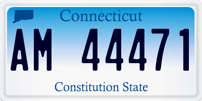 CT license plate AM44471
