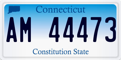 CT license plate AM44473