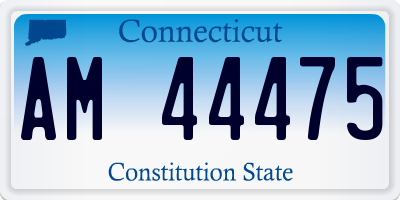 CT license plate AM44475