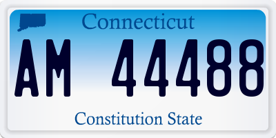 CT license plate AM44488