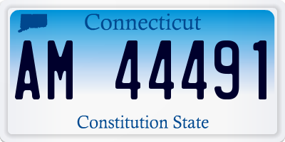 CT license plate AM44491