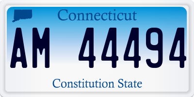 CT license plate AM44494