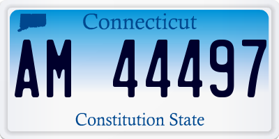CT license plate AM44497