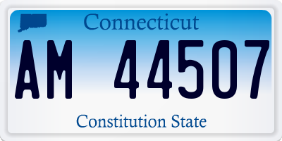 CT license plate AM44507