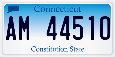 CT license plate AM44510