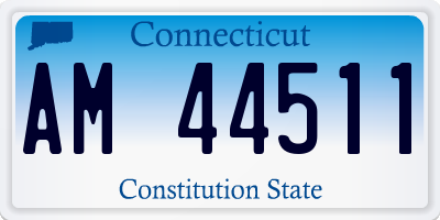 CT license plate AM44511
