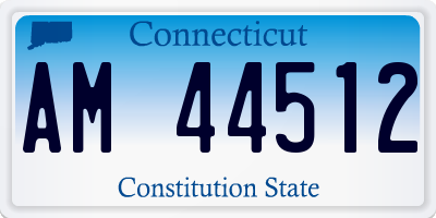 CT license plate AM44512