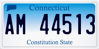 CT license plate AM44513