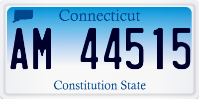 CT license plate AM44515