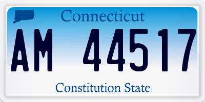 CT license plate AM44517