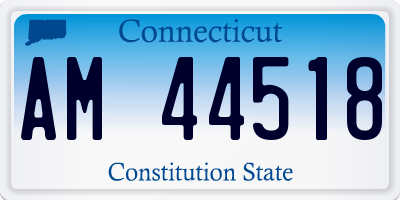 CT license plate AM44518