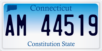 CT license plate AM44519
