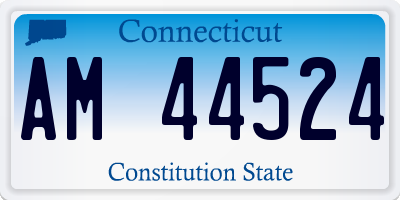 CT license plate AM44524