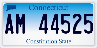 CT license plate AM44525