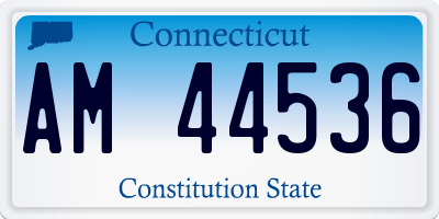 CT license plate AM44536